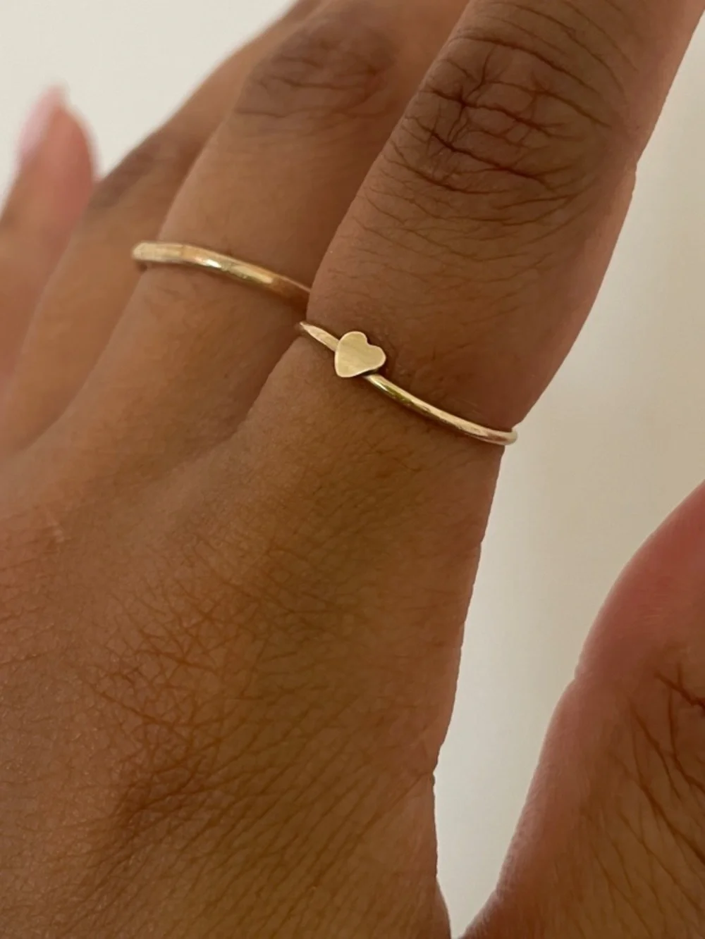 Handmade Gold Filled Heart Midi Ring - Minimal Women's Jewelry